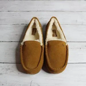 UGG Shoes Ugg Koolaburra Girls Suede Moccasin Slipper Shoes Size 3 Brown Poshmark